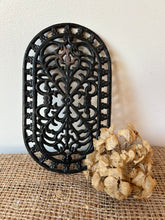 Load image into Gallery viewer, Black Cast Iron Vintage Trivet
