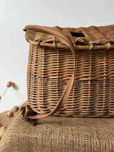 Load image into Gallery viewer, French Vintage Wicker Fishing Creel
