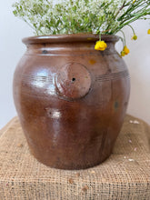 Load image into Gallery viewer, Large French Button Earred Confit Pot
