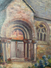 Load image into Gallery viewer, Gentle French Church Doorway Oil Painting
