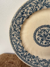 Load image into Gallery viewer, Large Blue Transferware Faceted Plate
