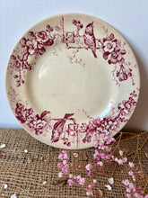 Load image into Gallery viewer, French Stained Pink Transferware Plate
