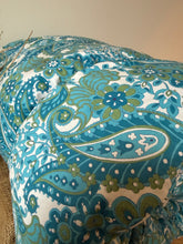 Load image into Gallery viewer, Beautiful Vintage Blues Turquoise Eiderdown Plump and Sumptuous
