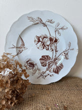 Load image into Gallery viewer, French Ironstone Brown Swallow Plate
