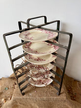 Load image into Gallery viewer, French Vintage Folding Metal Plate Rack

