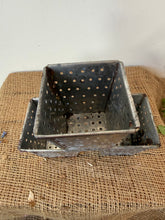 Load image into Gallery viewer, French Square Vintage Metal Faisselle
