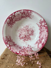 Load image into Gallery viewer, Large Pink Transferware Ironstone Bowl
