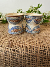 Load image into Gallery viewer, French Blue and Brown Transferware Vintage Eggcup
