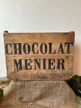 Load image into Gallery viewer, French Vintage Chocolat Menier Crate
