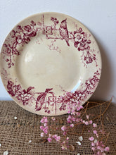 Load image into Gallery viewer, French Stained Pink Transferware Plate
