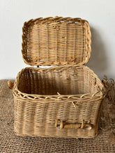 Load image into Gallery viewer, Small French Vintage Wicker Basket
