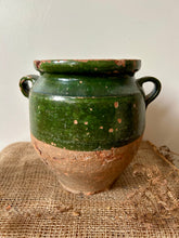 Load image into Gallery viewer, French Green Glaze Confit Pot
