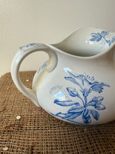 Load image into Gallery viewer, French Vintage Blue and White Tubby Jug
