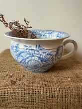 Load image into Gallery viewer, French Vintage Blue and White ‘Jardiniere’ Pot
