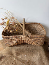 Load image into Gallery viewer, French Vintage Wicker Harvesting Basket
