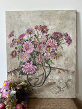 Load image into Gallery viewer, Stunning Michaelmas Daisy Oil on Canvas
