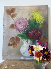Load image into Gallery viewer, French Antique Dahlia Oil on Canvas
