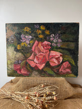 Load image into Gallery viewer, Stunning Vintage Floral Oil Painting
