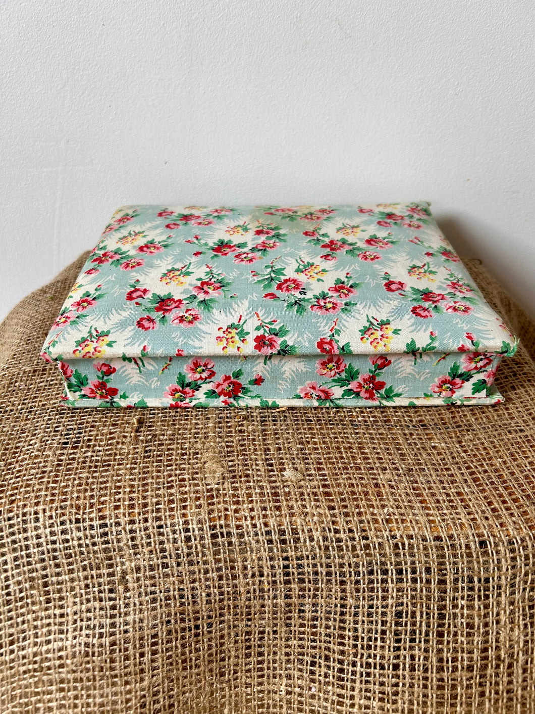 Pretty French Fabric Covered Box