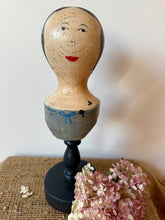 Load image into Gallery viewer, French Rare Vintage Wooden French Milliner's Hat Display Stand Marotte
