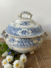 Load image into Gallery viewer, Vintage Blue and White Lidded Pot
