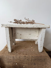 Load image into Gallery viewer, French Vintage Chippy White Stool
