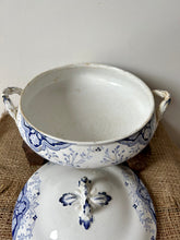 Load image into Gallery viewer, French Blue Transferware Soupiere
