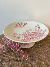 Load image into Gallery viewer, Pretty Pink Transferware Raised Plate
