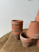 Load image into Gallery viewer, 3 Sets of 5 Gorgeous French Vintage Terracotta Pots
