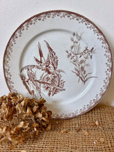 Load image into Gallery viewer, French Vintage Neutral Brown Transfeware Plate
