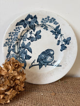 Load image into Gallery viewer, French Dark Blue Bird Transferware Plate
