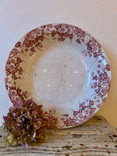 Load image into Gallery viewer, Large French Pinky Red Transferware Bowl
