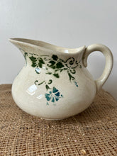 Load image into Gallery viewer, Green Floral Transferware French Ironstone Jug
