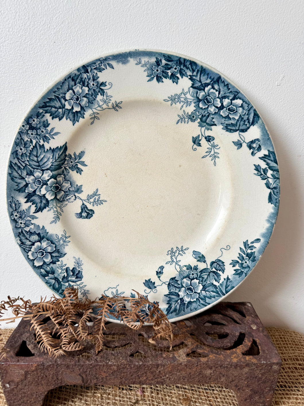 French Vintage Ironstone Plate