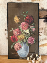 Load image into Gallery viewer, French Antique Dahlias Floral Painted on Silk

