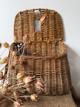 Load image into Gallery viewer, French Vintage Wicker Fishing Creel
