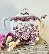 Load image into Gallery viewer, Vintage Purple Transferware Teapot
