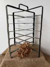 Load image into Gallery viewer, French Vintage Folding Metal Plate Rack
