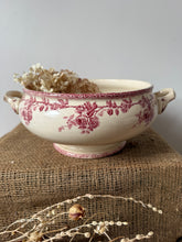Load image into Gallery viewer, Pink Choisy de Roi Ironstone Rose Soupiere
