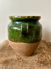 Load image into Gallery viewer, French Green Glaze Confit Pot
