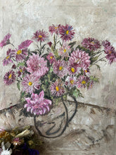 Load image into Gallery viewer, Stunning Michaelmas Daisy Oil on Canvas
