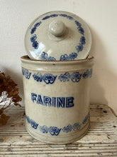 Load image into Gallery viewer, Lovely Large Lidded Vintage St Uze Farine Jar
