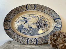 Load image into Gallery viewer, Vintage Blue and White Buttery Platter
