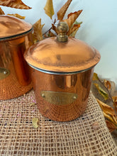 Load image into Gallery viewer, French Vintage Copper Canisters
