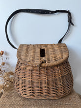 Load image into Gallery viewer, French Vintage Wicker Fishing Creel
