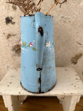 Load image into Gallery viewer, Very Rustic French Sky Blue Enamel Coffee Pot
