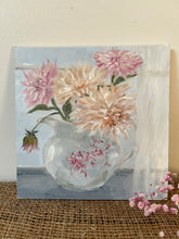 Load image into Gallery viewer, Beautiful Frilly Dahlia Oil Painting
