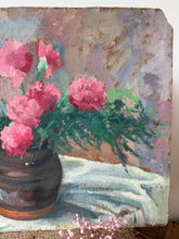 Load image into Gallery viewer, Stunning Antique French Floral Oil Painting, double sided
