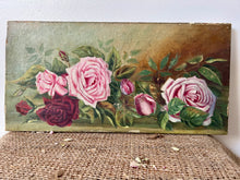 Load image into Gallery viewer, Gorgeous Rose Vintage Oil on Canvas
