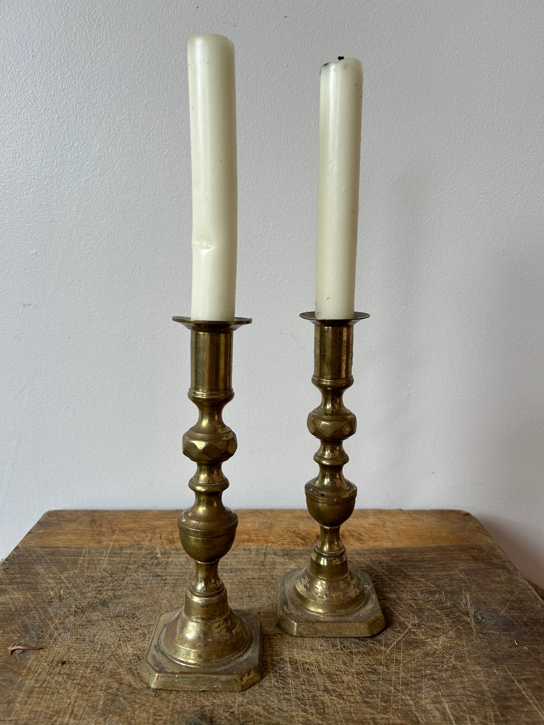 Pair of Brass Vintage Candlesticks